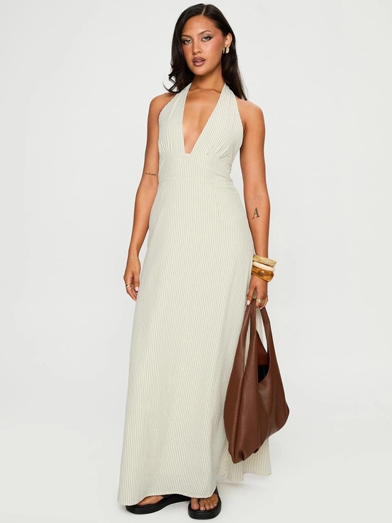 Princess Polly Dresses & Skirts - Princess Polly Caralyn Halter Maxi Dress Multi Stripe - 0